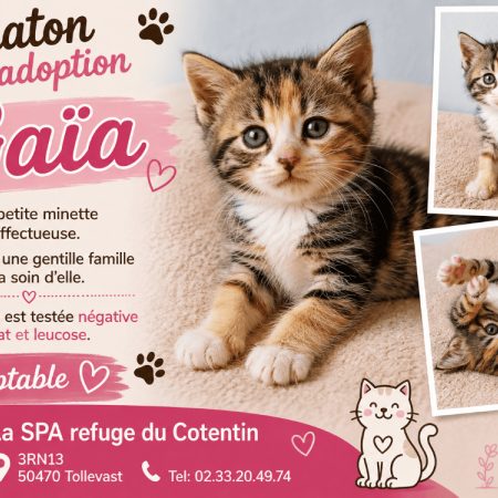 Gaia réservé - Chat Européen à adopter