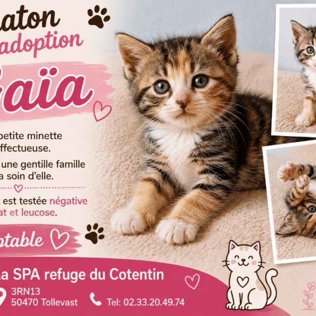Gaia réservé - Chat Européen à adopter