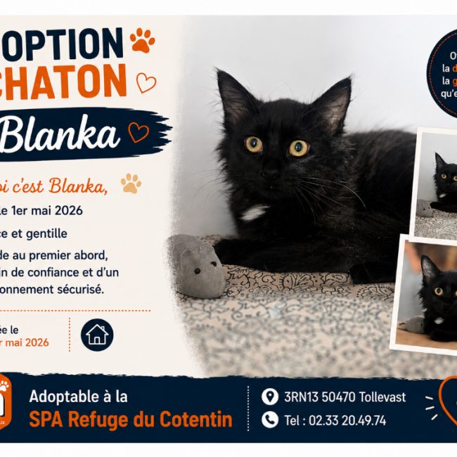 Blanka - Chat Européen à adopter