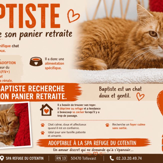 Baptiste - Chat Européen à adopter