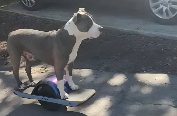 Adopté dans un refuge, cet ancien chien errant fait sensation dans les rues sur son skate à une roue (vidéo)