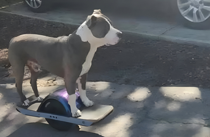 Adopté dans un refuge, cet ancien chien errant fait sensation dans les rues sur son skate à une roue (vidéo)
