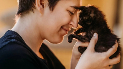 Illustration : Un chaton aveugle, malade et amputé d’une patte est adopté par une famille d’accueil au grand cœur qui souhaite lui offrir les meilleurs soins vétérinaires possibles (vidéo)