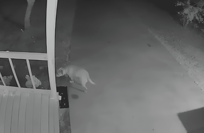 En pleine nuit, une femme surprend la chienne des voisins en train d’enterrer un trésor un peu particulier dans son jardin (vidéo)