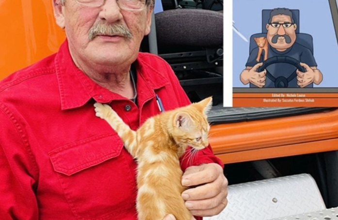 L’histoire émouvante d’un routier malade et d’un petit chaton qui lui a sauvé la vie