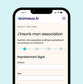 Interface d'inscription pour les associations